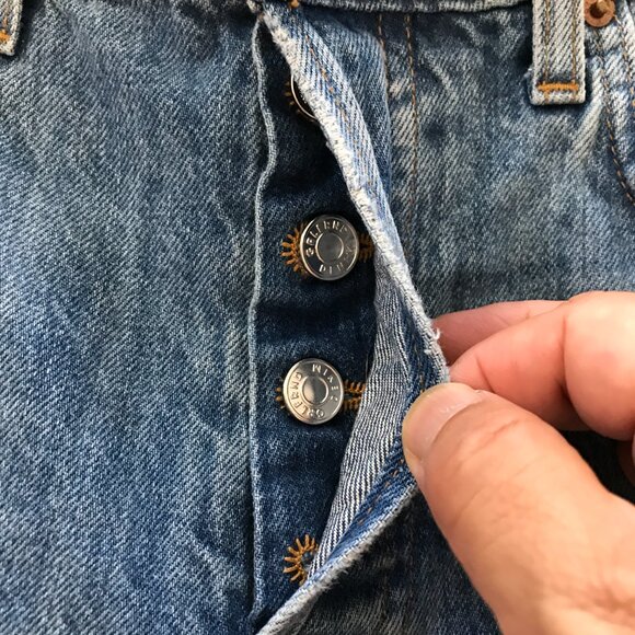 Grlfrnd The Karolina Straight Crop Jeans Women 31 Blue High Rise Distressed - Picture 12 of 15